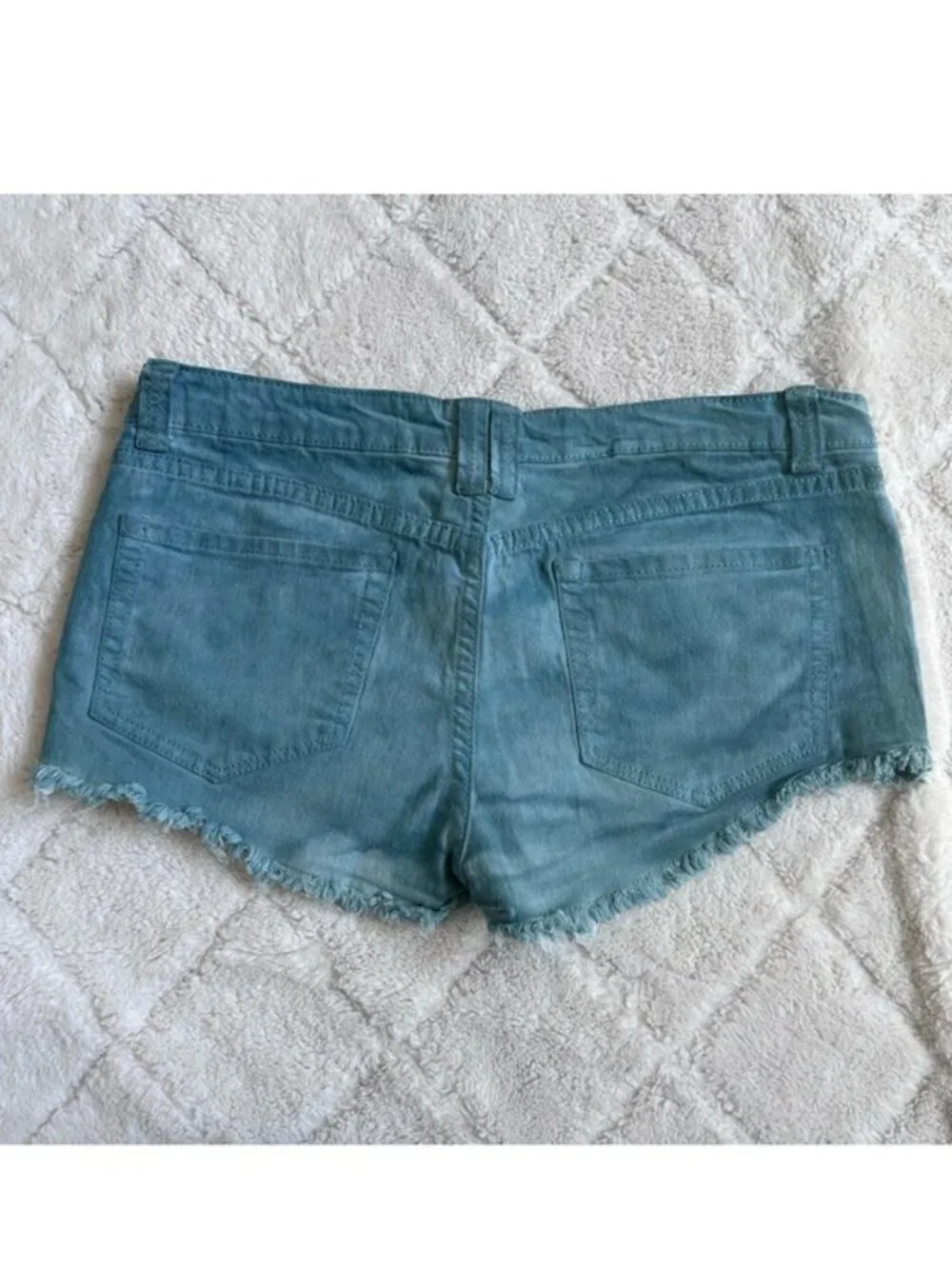 Anthropologie X Black Sheep | Green Floral Lace Front Shorts | Size 29 - Picture 2 of 9